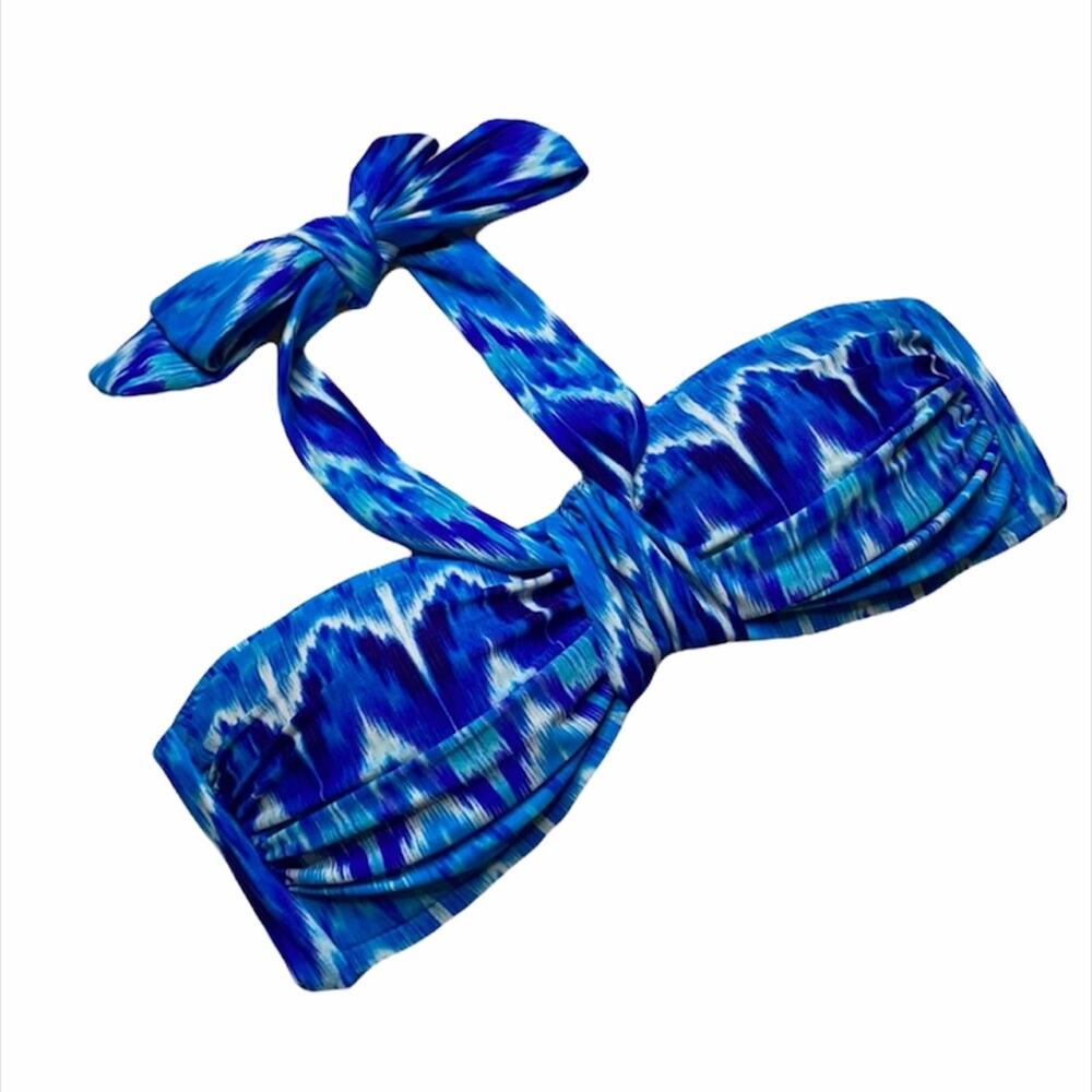 Heat Blue Tie Dye Patterned Bikini Wire Top BT19